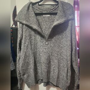 Old Navy Gray Cowl Neck Sweater